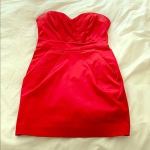 Red sweetheart BEBE dress size S